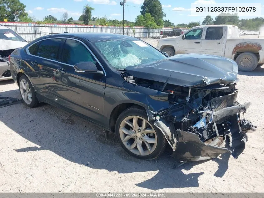 2015 Chevrolet Impala 2Lt VIN: 2G1125S37F9102678 Lot: 40447223