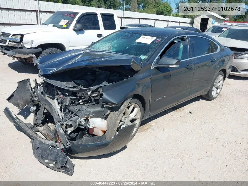 2015 Chevrolet Impala 2Lt VIN: 2G1125S37F9102678 Lot: 40447223