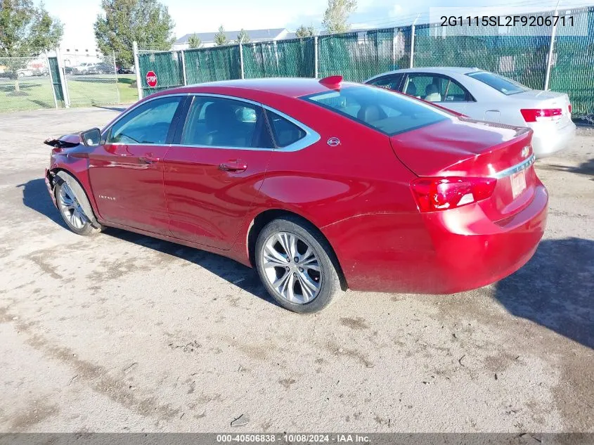 2G1115SL2F9206711 2015 Chevrolet Impala Lt