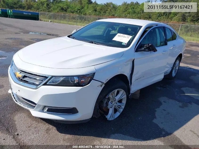 2G1115SL5F9167421 2015 Chevrolet Impala 1Lt