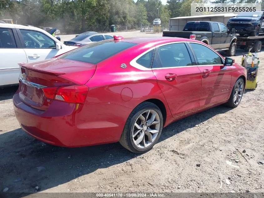 2015 Chevrolet Impala 2Lt VIN: 2G1125S31F9255265 Lot: 40541170