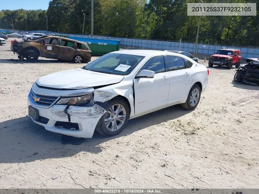 2015 Chevrolet Impala 2Lt VIN: 2G1125S37F9232105 Lot: 40622279