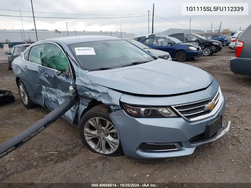 2015 Chevrolet Impala 1Lt VIN: 1G1115SL5FU112339 Lot: 40688514