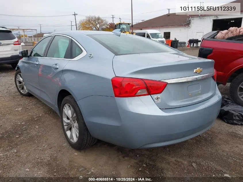 2015 Chevrolet Impala 1Lt VIN: 1G1115SL5FU112339 Lot: 40688514