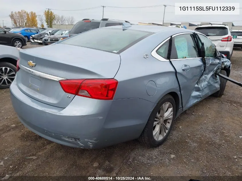 2015 Chevrolet Impala 1Lt VIN: 1G1115SL5FU112339 Lot: 40688514