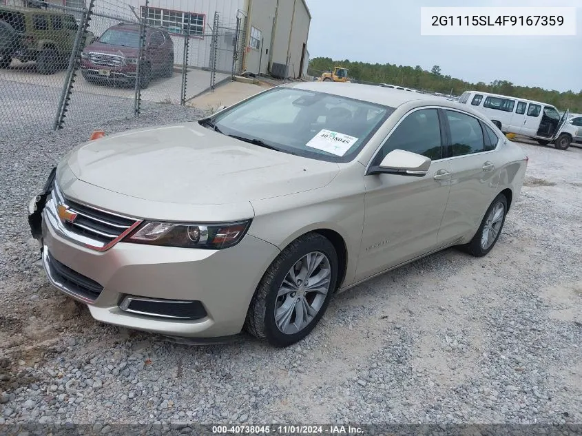 2015 Chevrolet Impala 1Lt VIN: 2G1115SL4F9167359 Lot: 40738045