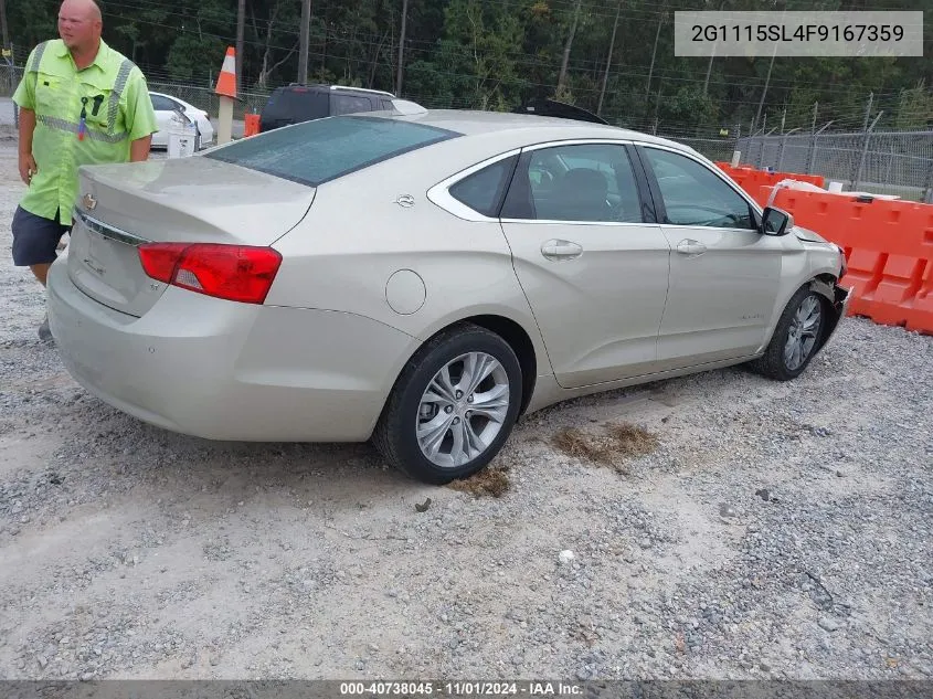 2015 Chevrolet Impala 1Lt VIN: 2G1115SL4F9167359 Lot: 40738045