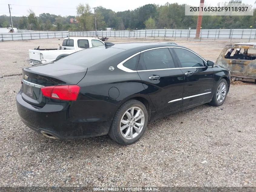 2015 Chevrolet Impala 2Lz VIN: 2G1165S32F9118937 Lot: 40744623