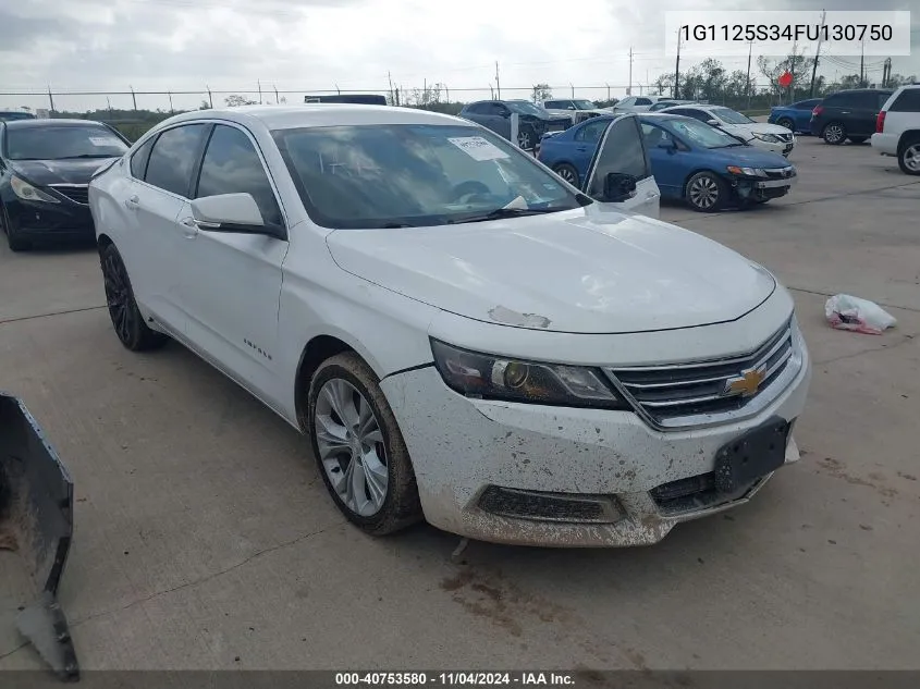 2015 Chevrolet Impala 2Lt VIN: 1G1125S34FU130750 Lot: 40753580