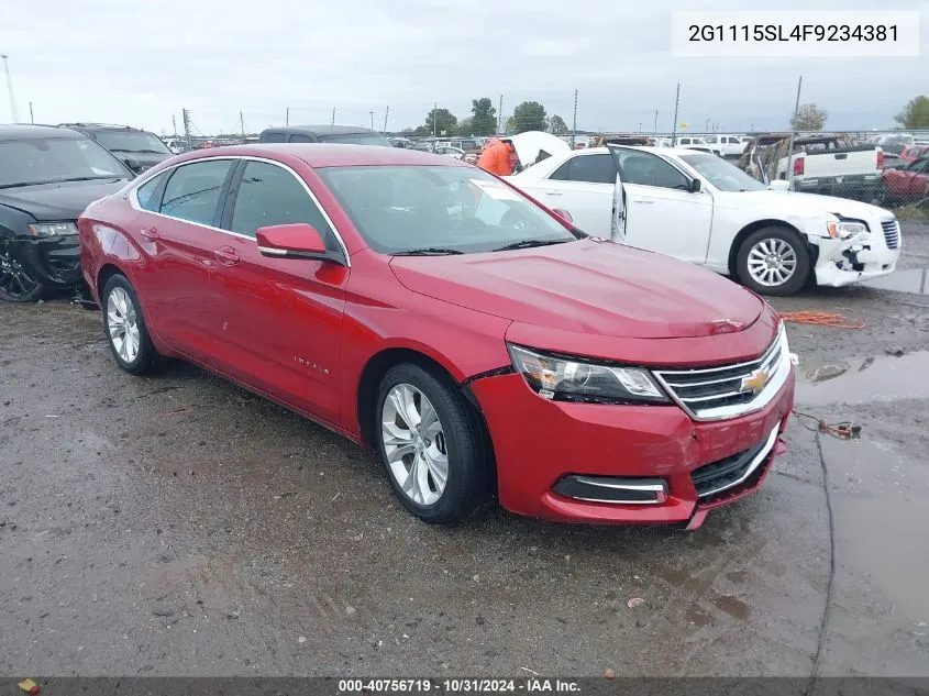 2015 Chevrolet Impala 1Lt VIN: 2G1115SL4F9234381 Lot: 40756719