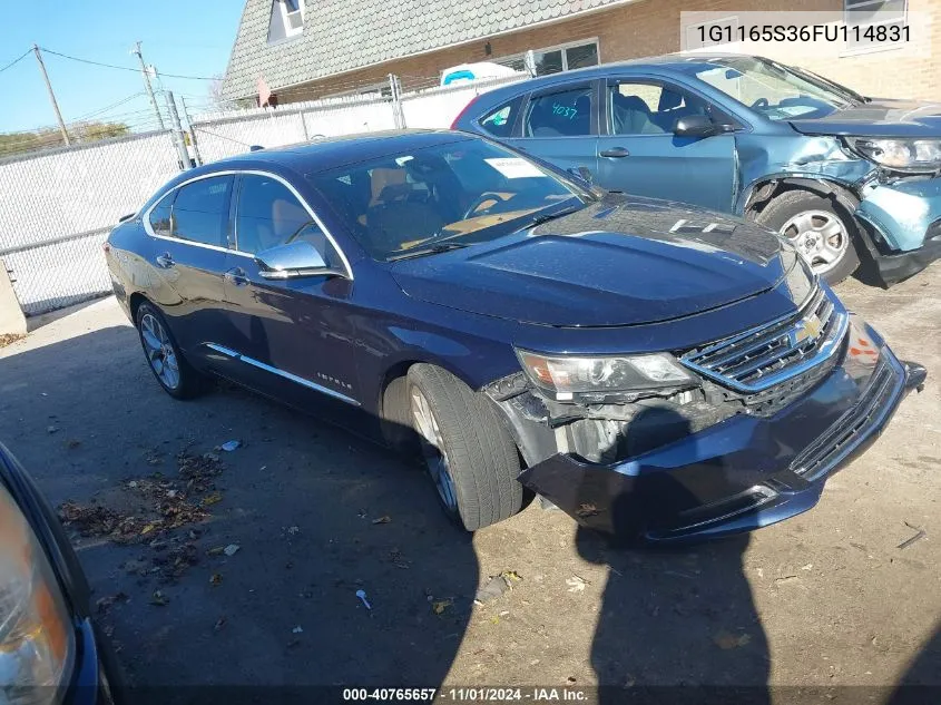 2015 Chevrolet Impala 2Lz VIN: 1G1165S36FU114831 Lot: 40765657