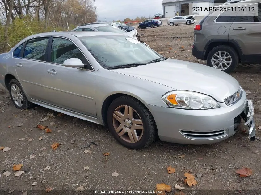 2015 Chevrolet Impala Limited Lt VIN: 2G1WB5E3XF1106112 Lot: 40830246