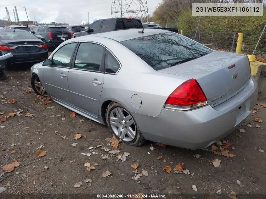 2015 Chevrolet Impala Limited Lt VIN: 2G1WB5E3XF1106112 Lot: 40830246