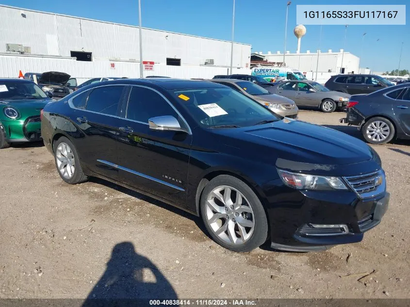 2015 Chevrolet Impala 2Lz VIN: 1G1165S33FU117167 Lot: 40838414