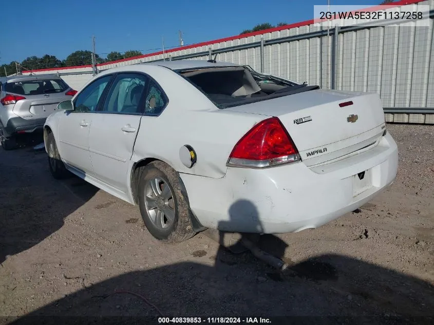 2015 Chevrolet Impala Limited Ls VIN: 2G1WA5E32F1137258 Lot: 40839853