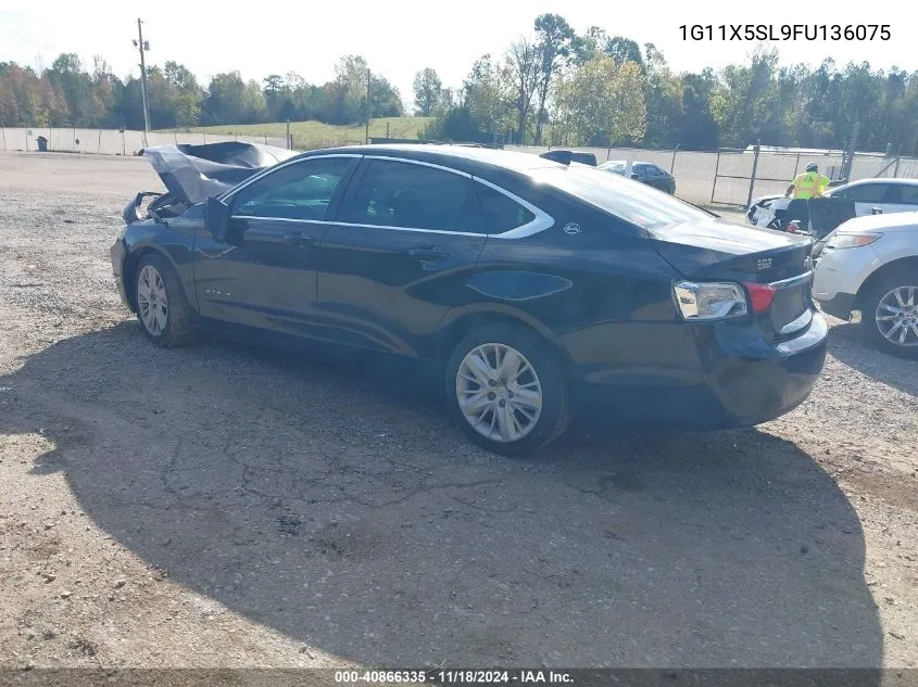 2015 Chevrolet Impala Ls VIN: 1G11X5SL9FU136075 Lot: 40866335