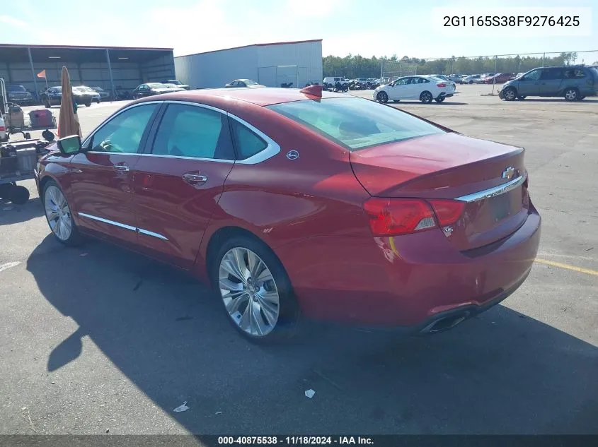 2015 Chevrolet Impala Ltz VIN: 2G1165S38F9276425 Lot: 40875538