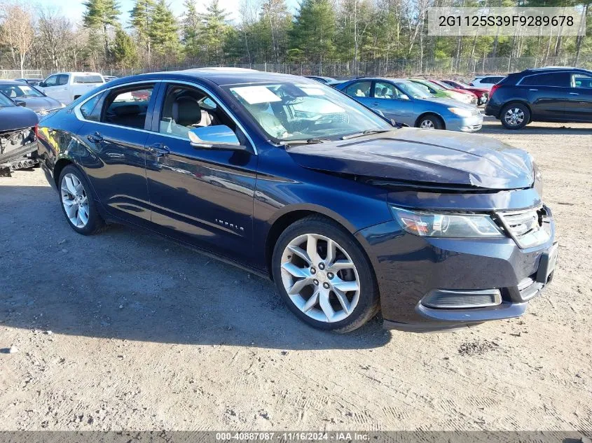 2015 Chevrolet Impala 2Lt VIN: 2G1125S39F9289678 Lot: 40887087