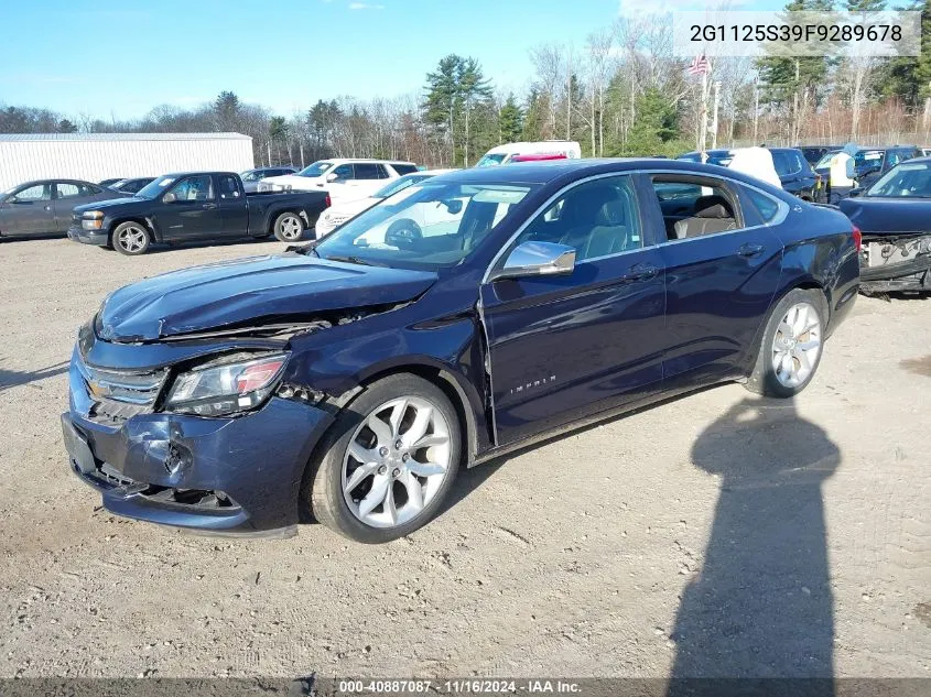 2015 Chevrolet Impala 2Lt VIN: 2G1125S39F9289678 Lot: 40887087