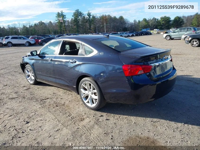 2015 Chevrolet Impala 2Lt VIN: 2G1125S39F9289678 Lot: 40887087