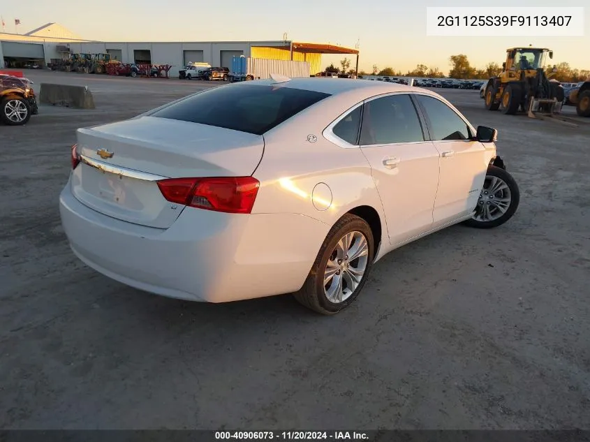 2015 Chevrolet Impala 2Lt VIN: 2G1125S39F9113407 Lot: 40906073