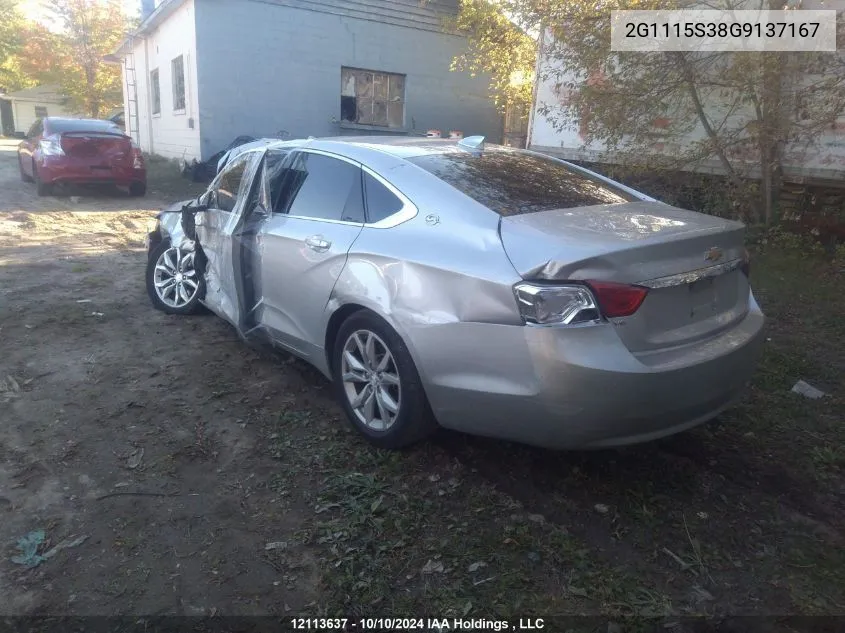 2016 Chevrolet Impala Lt VIN: 2G1115S38G9137167 Lot: 12113637