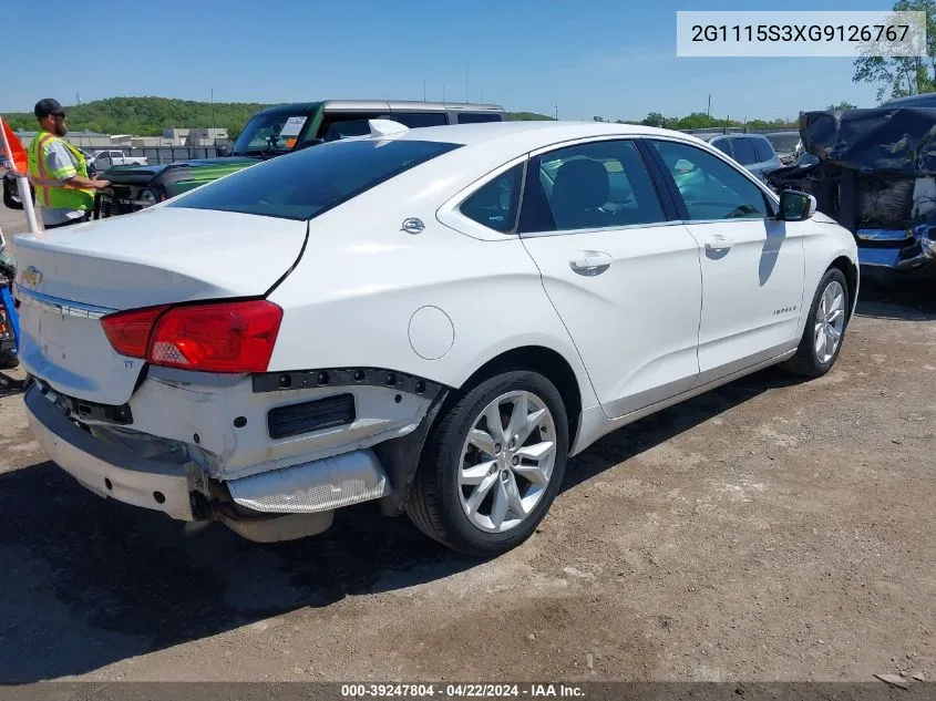 2016 Chevrolet Impala 2Lt VIN: 2G1115S3XG9126767 Lot: 39247804