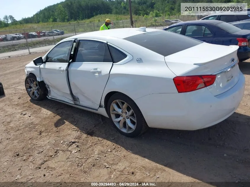 2G1115S30G9203985 2016 Chevrolet Impala 2Lt