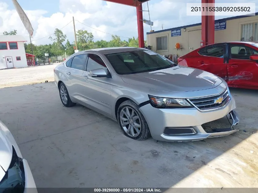 2G1115S38G9205502 2016 Chevrolet Impala 2Lt