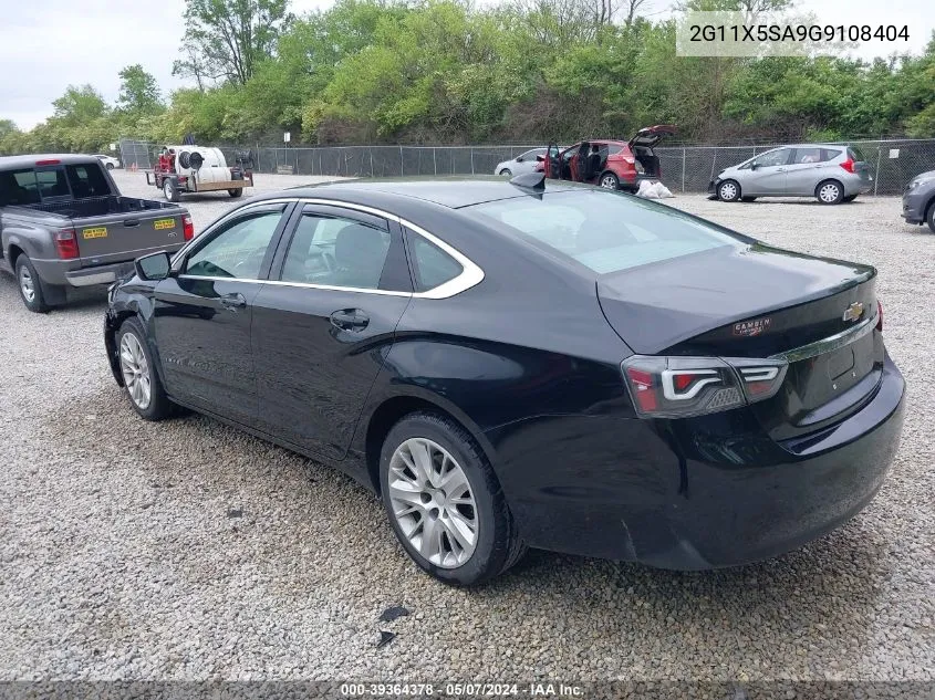 2G11X5SA9G9108404 2016 Chevrolet Impala 1Fl