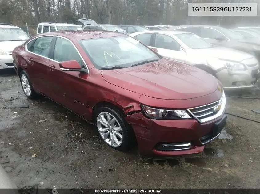 1G1115S39GU137231 2016 Chevrolet Impala 2Lt