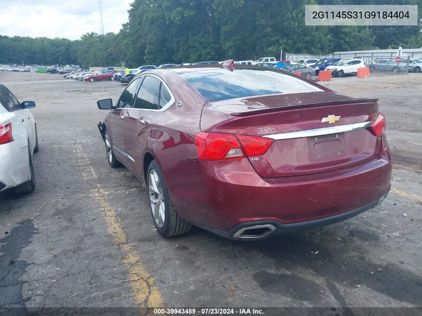 2G1145S31G9184404 2016 Chevrolet Impala 2Lz