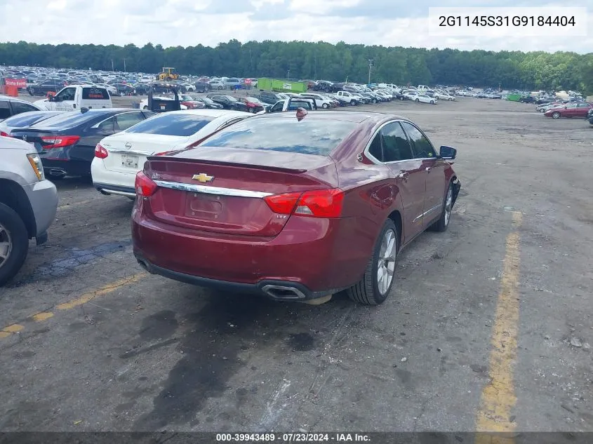 2G1145S31G9184404 2016 Chevrolet Impala 2Lz