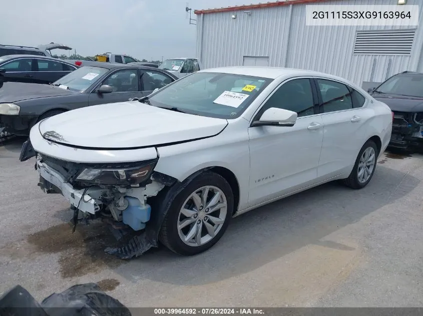 2G1115S3XG9163964 2016 Chevrolet Impala 2Lt