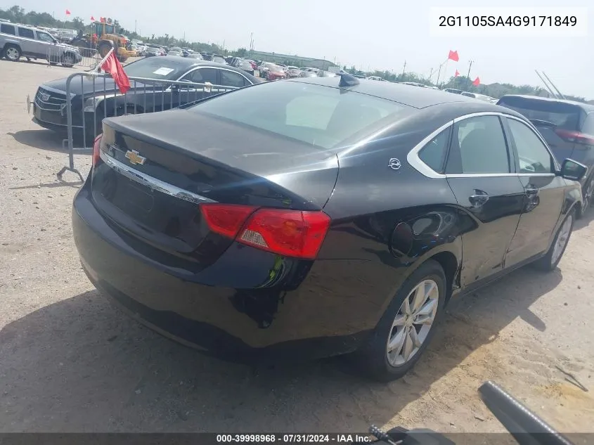 2G1105SA4G9171849 2016 Chevrolet Impala 1Lt