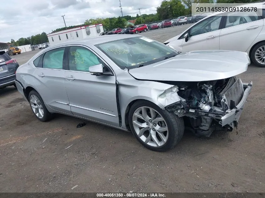 2016 Chevrolet Impala 2Lz VIN: 2G1145S30G9128678 Lot: 40051350