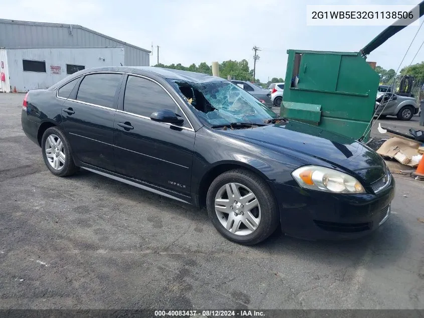 2G1WB5E32G1138506 2016 Chevrolet Impala Limited Lt