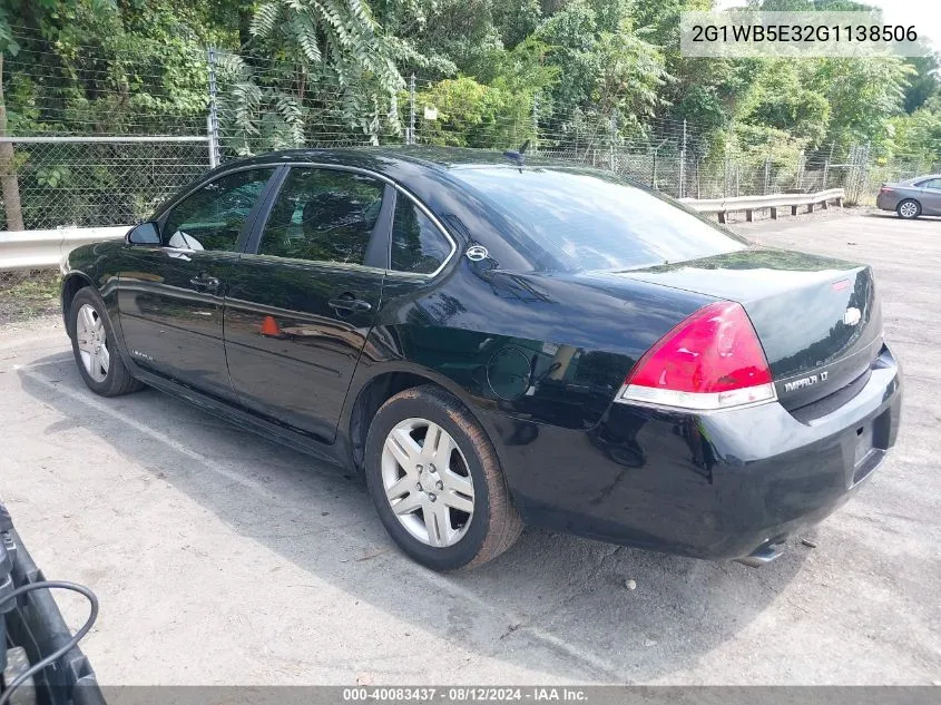 2G1WB5E32G1138506 2016 Chevrolet Impala Limited Lt