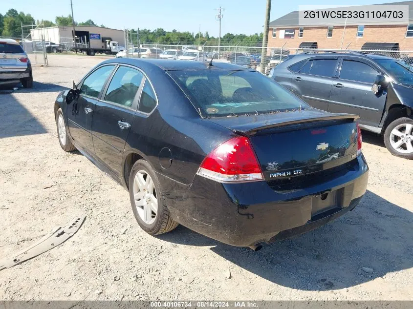 2016 Chevrolet Impala Limited Ltz VIN: 2G1WC5E33G1104703 Lot: 40106734