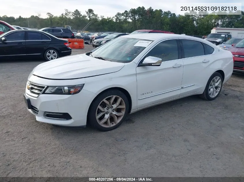 2G1145S31G9182118 2016 Chevrolet Impala 2Lz