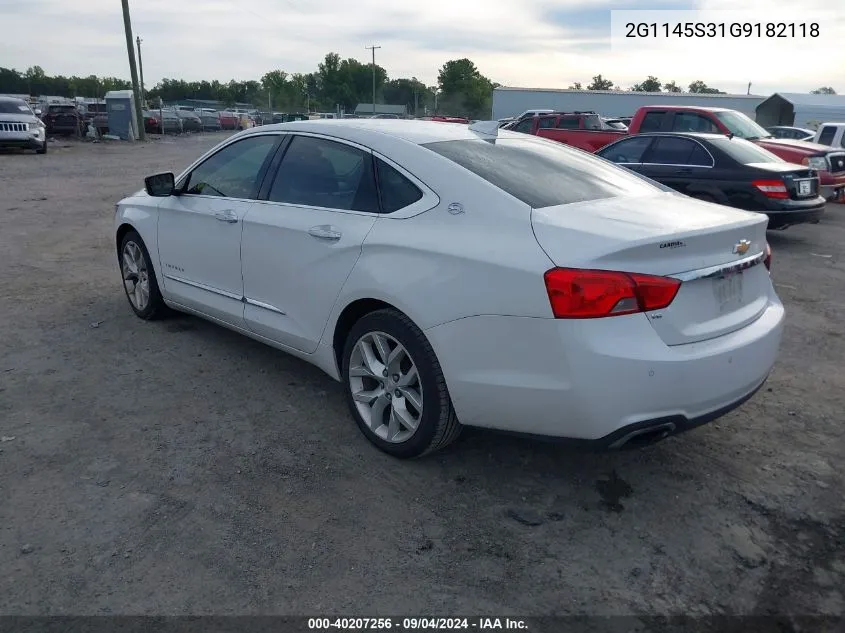 2G1145S31G9182118 2016 Chevrolet Impala 2Lz