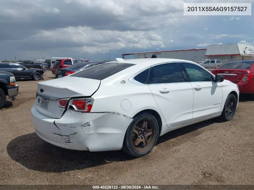 2G11X5SA6G9157527 2016 Chevrolet Impala 1Fl