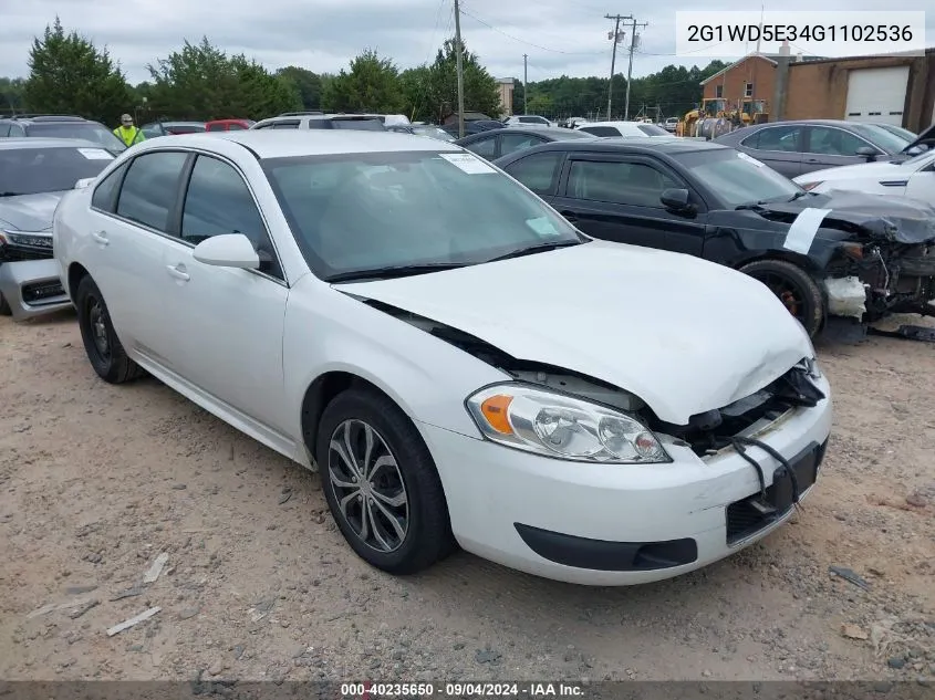 2G1WD5E34G1102536 2016 Chevrolet Impala Limited Police