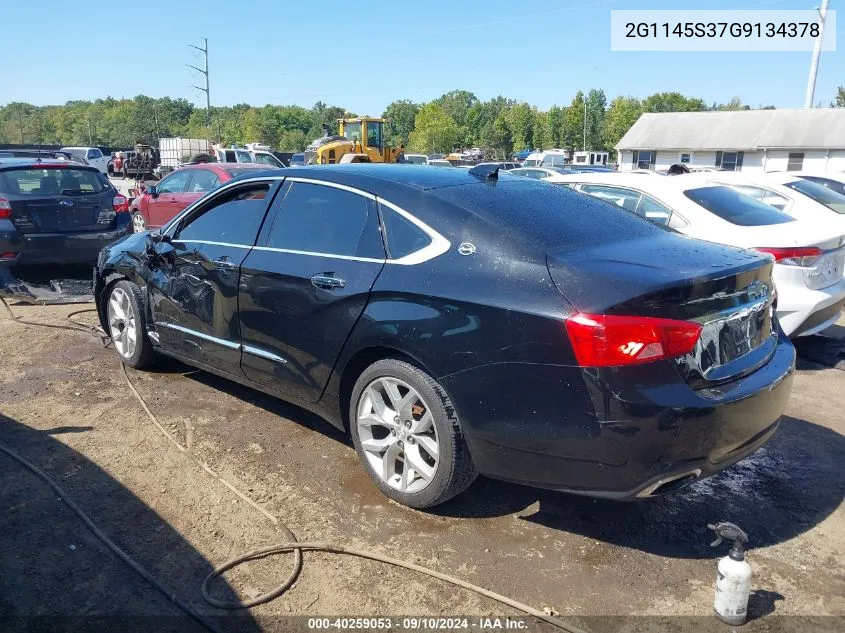 2016 Chevrolet Impala 2Lz VIN: 2G1145S37G9134378 Lot: 40259053