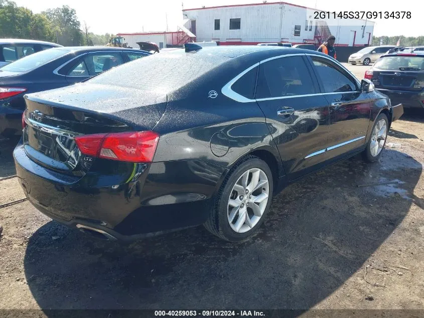 2016 Chevrolet Impala 2Lz VIN: 2G1145S37G9134378 Lot: 40259053