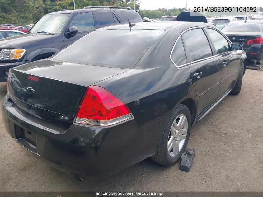 2016 Chevrolet Impala Limited Lt VIN: 2G1WB5E39G1104692 Lot: 40263294