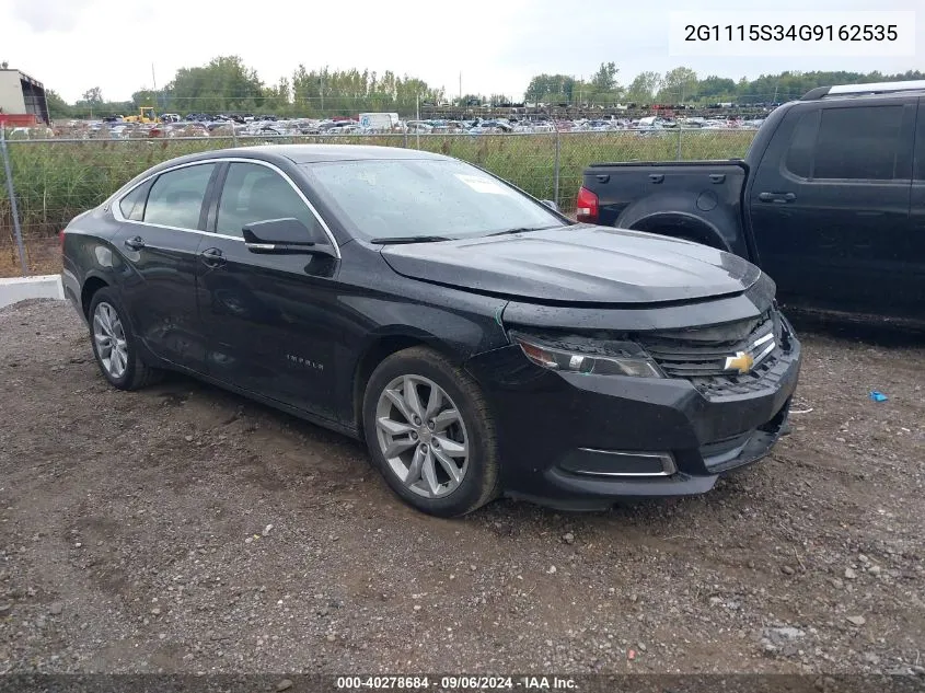 2016 Chevrolet Impala 2Lt VIN: 2G1115S34G9162535 Lot: 40278684