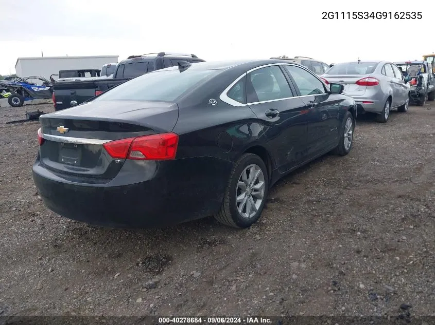 2016 Chevrolet Impala 2Lt VIN: 2G1115S34G9162535 Lot: 40278684