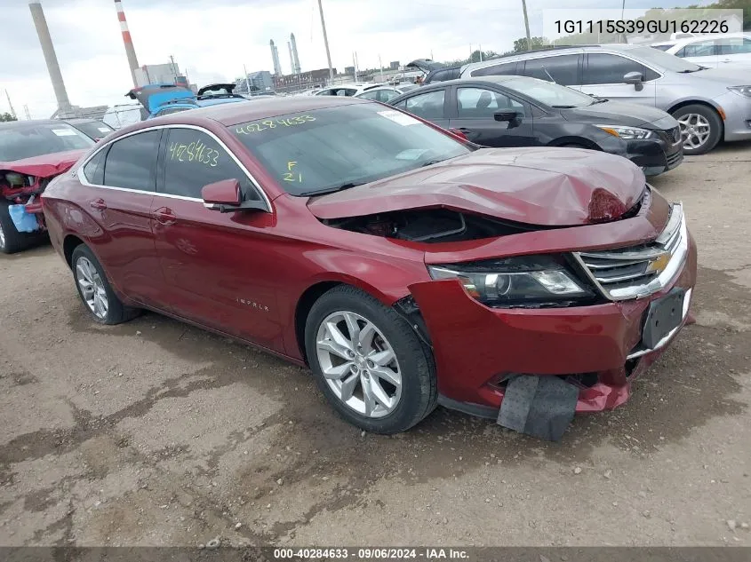 2016 Chevrolet Impala 2Lt VIN: 1G1115S39GU162226 Lot: 40284633