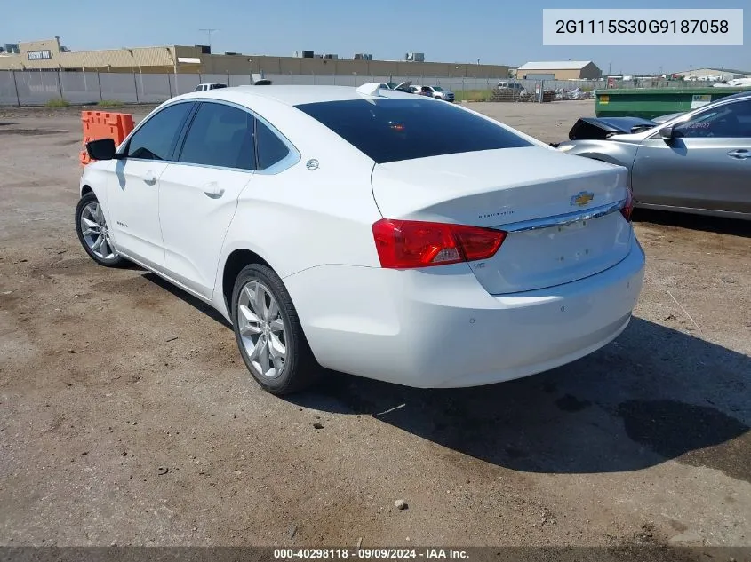 2016 Chevrolet Impala 2Lt VIN: 2G1115S30G9187058 Lot: 40298118